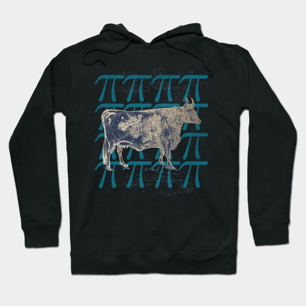 Pi Day Science Cow Men Women Unisex Hoodie by MalarkeyPie